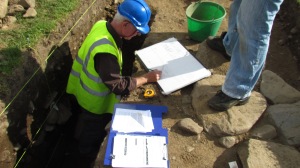 Excavations at Carrowmore on one of the two ditches surrounding the site